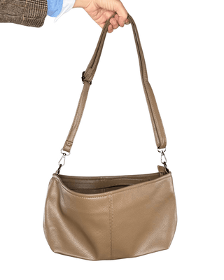 Habiti - Bauletto mini ecopelle - FANGO - BORSA - Habiti