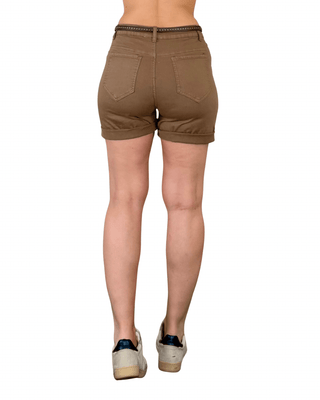 Habiti - Bermuda in cotone - TABACCO - BERMUDA E SHORTS - Habiti