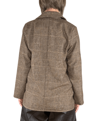 Habiti - Blazer check con spille - MORO - GIACCA E BLAZER - Habiti