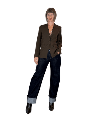 Habiti - Blazer con pizzo - MORO - GIACCA E BLAZER - Habiti
