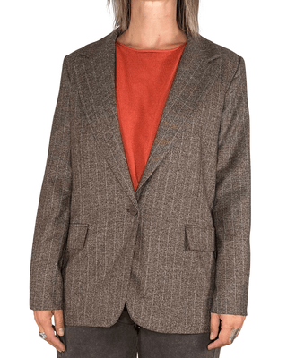 Habiti - Blazer gessato - MORO - GIACCA E BLAZER - Habiti