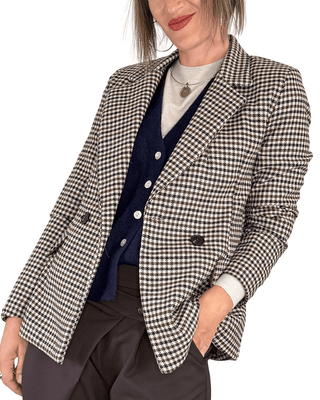 Habiti - Blazer pied-de-poule - MORO/BLU - GIACCA E BLAZER - Habiti