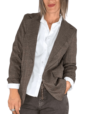 Habiti - Blazer quadri - MORO - GIACCA E BLAZER - Habiti