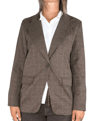 Habiti - Blazer quadri - MORO - GIACCA E BLAZER - Habiti