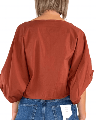 Habiti - Blus Farfalla tinta unita - RUGGINE - CAMICIA - Habiti