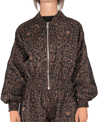 Habiti - Bomber animalier - CIOCCOLATO - CAPOSPALLA - Habiti