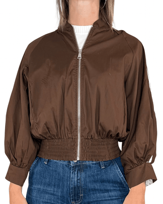 Habiti - Bomber con bande a contrasto - MORO - CAPOSPALLA - Habiti