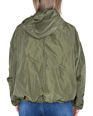 Habiti - Bomber stondato con cappuccio - VERDE MILITARE - CAPOSPALLA - Habiti