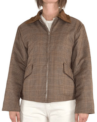 Habiti - Caban tartan imbottito - TABACCO - CAPOSPALLA - Habiti