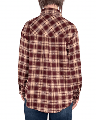 Habiti - Camici flanella cabochon - BORDEAUX - CAMICIA - Habiti