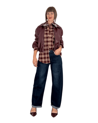 Habiti - Camici flanella cabochon - BORDEAUX - CAMICIA - Habiti
