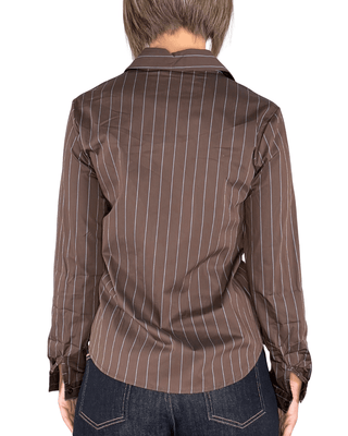 Habiti - Camicia basic righe - MORO - CAMICIA - Habiti