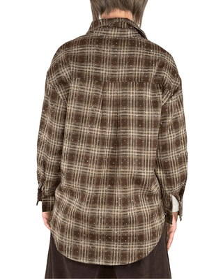 Habiti - Camicia check con borchie - MORO - CAMICIA - Habiti