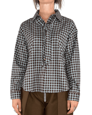 Habiti - Camicia check con cravatta - MORO - CAMICIA - Habiti