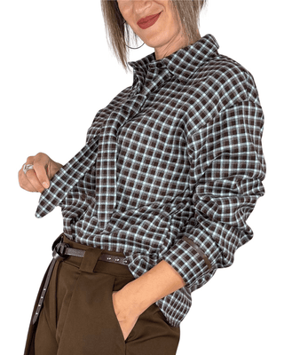 Habiti - Camicia check con cravatta - MORO - CAMICIA - Habiti