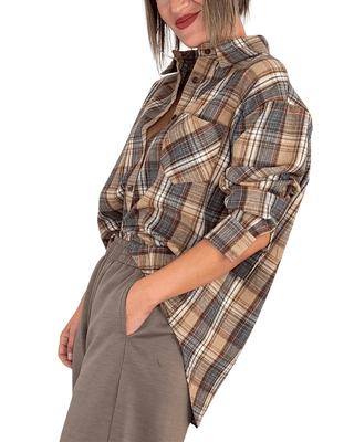 Habiti - Camicia check - FANGO - CAMICIA - Habiti