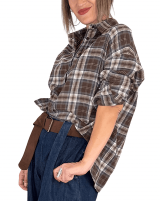 Habiti - Camicia check flanella - BLU - CAMICIA - Habiti