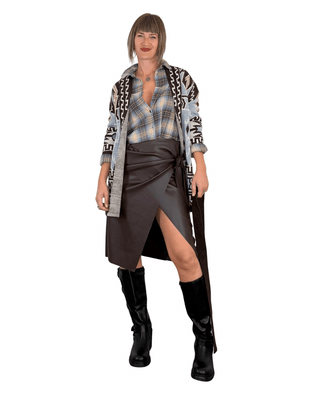 Habiti - Camicia check flanella - CELESTE - CAMICIA - Habiti