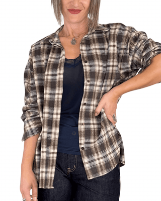 Habiti - Camicia check flanella - MORO - CAMICIA - Habiti