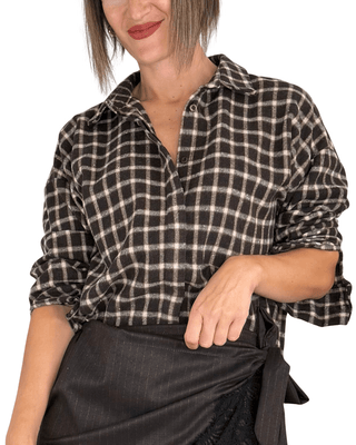 Habiti - Camicia check flanella - TABACCO - CAMICIA - Habiti