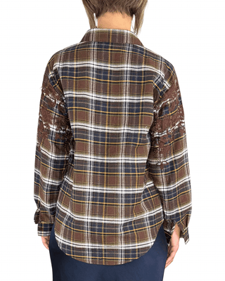 Habiti - Camicia check ricamata - MORO - CAMICIA - Habiti
