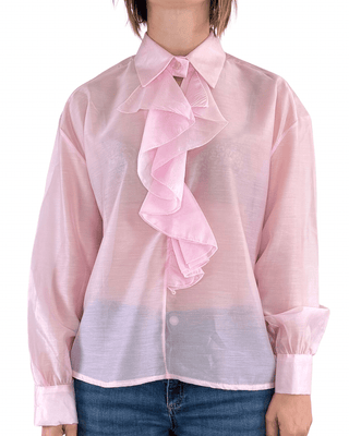 Habiti - Camicia con rouges in tencel - ROSA - CAMICIA - Habiti