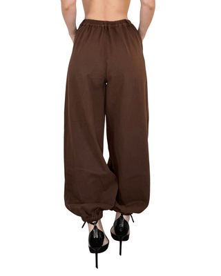 Habiti - Camicia e pantaloni oversize bull denim - CIOCCOLATO - completo e coordinato - Habiti