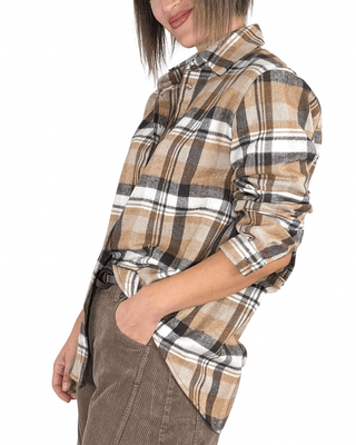 Habiti - Camicia flanella check - CAMMELLO - CAMICIA - Habiti