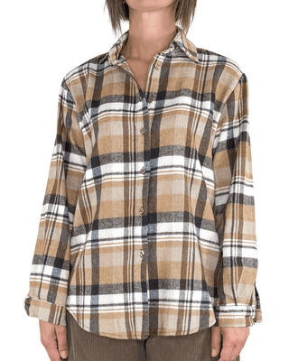Habiti - Camicia flanella check - CAMMELLO - CAMICIA - Habiti