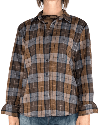 Habiti - Camicia flanella check - MORO - CAMICIA - Habiti