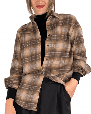 Habiti - Camicia flanella check - TABACCO - CAMICIA - Habiti