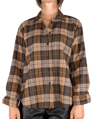 Habiti - Camicia flanella check - TABACCO - CAMICIA - Habiti