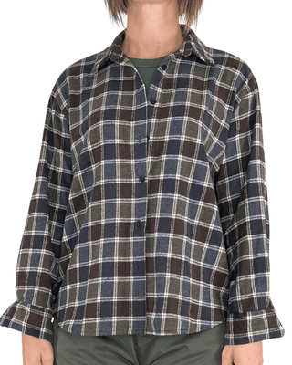 Habiti - Camicia flanella check - VERDE MILITARE - CAMICIA - Habiti