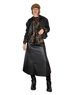 Habiti - Camicia flanella con frange - NERO - CAMICIA - Habiti