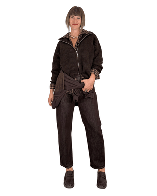 Habiti - Camicia flanella con taschino - MORO - CAMICIA - Habiti