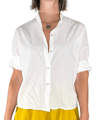 Habiti - Camicia in mussola di cotone - BIANCO - CAMICIA - Habiti