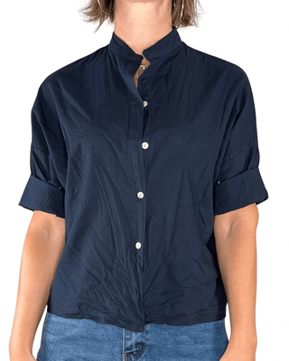 Habiti - Camicia in mussola di cotone - BLU - CAMICIA - Habiti