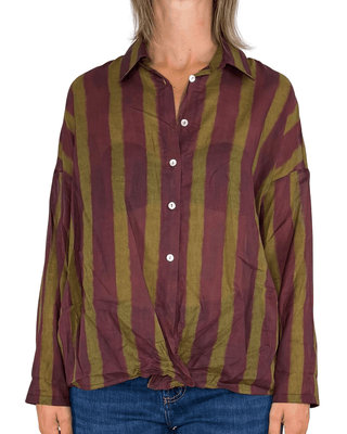 Habiti - Camicia in mussola di cotone - BORDEAUX - CAMICIA - Habiti