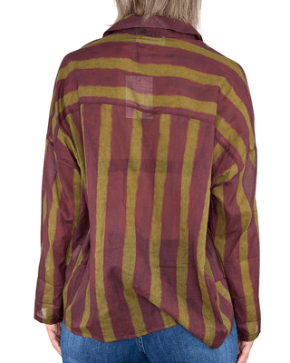 Habiti - Camicia in mussola di cotone - BORDEAUX - CAMICIA - Habiti