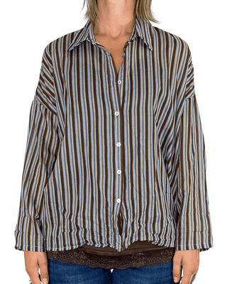 Habiti - Camicia in mussola di cotone - CELESTE - CAMICIA - Habiti