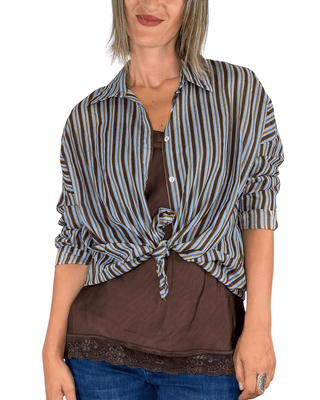 Habiti - Camicia in mussola di cotone - CELESTE - CAMICIA - Habiti