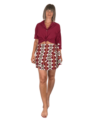 Habiti - Camicia in mussola di cotone - ROSSO INDIA - CAMICIA - Habiti