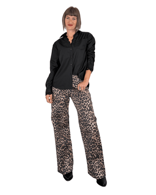 Habiti - Camicia inserti pizzo - NERO - CAMICIA - Habiti