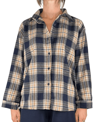 Habiti - Camicia quadri flanella - BLU - CAMICIA - Habiti