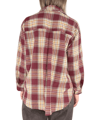 Habiti - Camicia quadri flanella - BORDEAUX - CAMICIA - Habiti