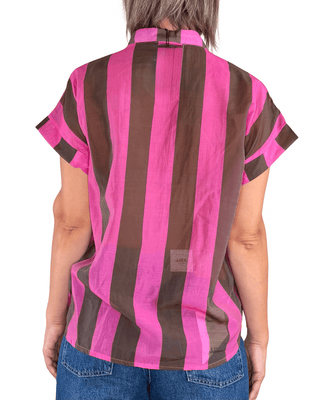 Habiti - Camicia righe in tencel - FUCSIA - CAMICIA - Habiti