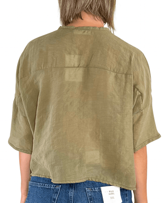 Habiti - Camicia scatola in lyocell - VERDE MILITARE - CAMICIA - Habiti