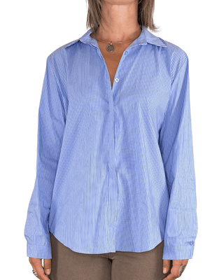 Habiti - Camicia stondata - AZZURRO - CAMICIA - Habiti
