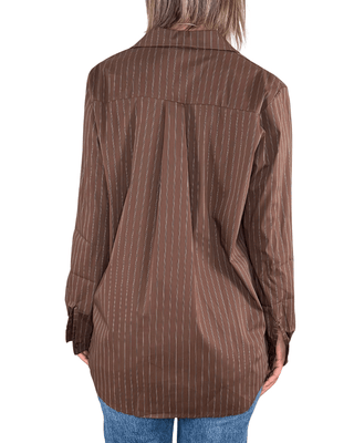 Habiti - Camicia stondata - CIOCCOLATO - CAMICIA - Habiti