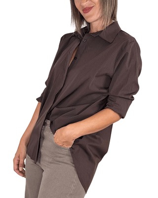 Habiti - Camicia stondata - MORO - CAMICIA - Habiti